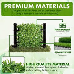 Grass Chain link Fence